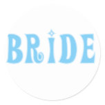 Blue Bride T-shirts and Gifts Classic Round Sticker