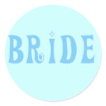 Blue Bride T-shirts and Gifts Classic Round Sticker