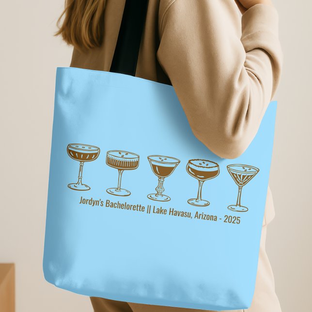 Blue Bridesmaid Espresso Martini Bachelorette  Tote Bag (Creator Uploaded)