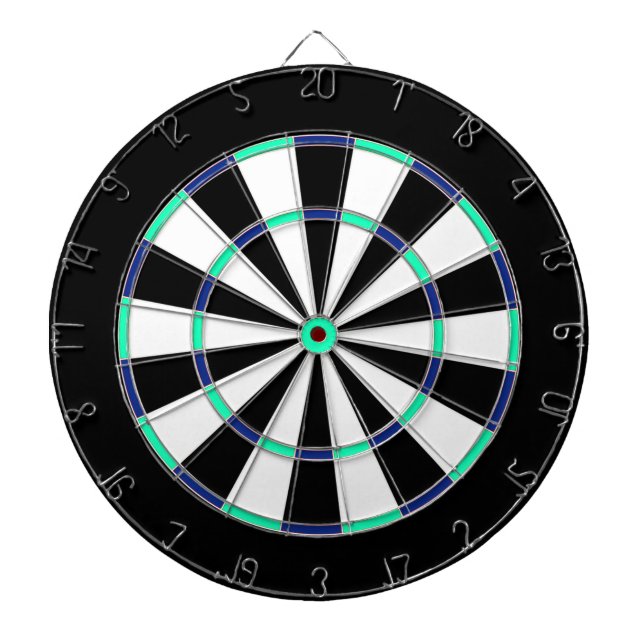 Blue Bright-Green Double Black Dartboard (Front)