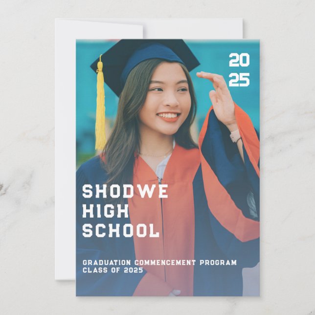 Blue Brilliance A Modern Graduation Program (Front)