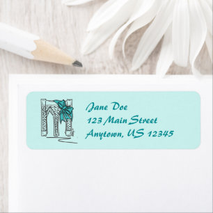 Blue Brooklyn Bridge NYC Christmas Hanukkah Label