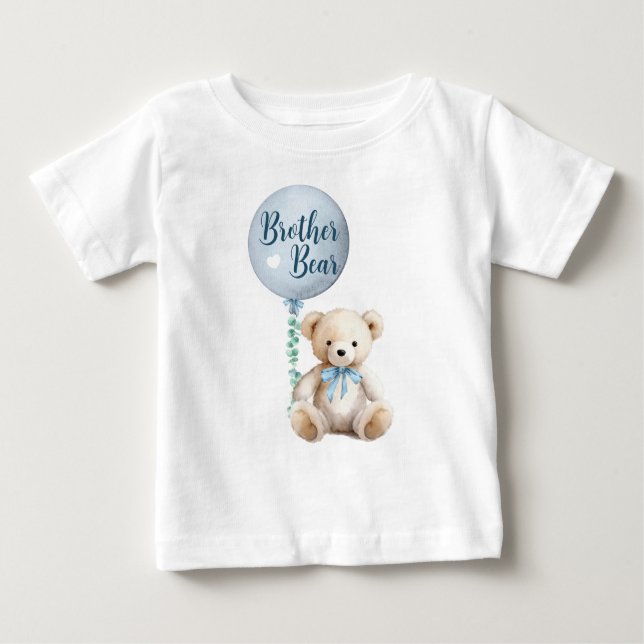 Blue Brother Bear Baby Shower T-Shirt (Front)