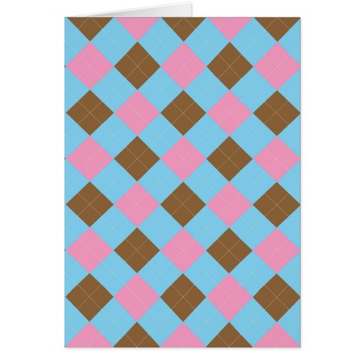 Blue, brown and pink plaid pattern cards (Front)