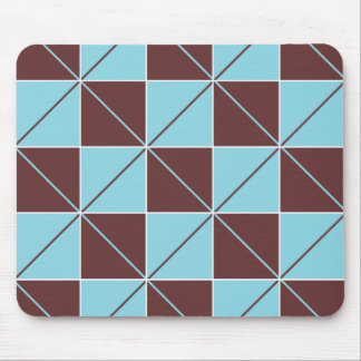 Blue & Brown Checkerboard Argyle Mouse Pad