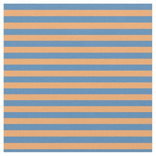 Blue & Brown Lines/Stripes Pattern Fabric