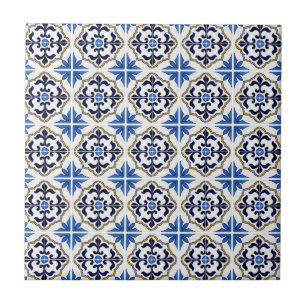 Blue Moroccan style tile coaster - TenStickers