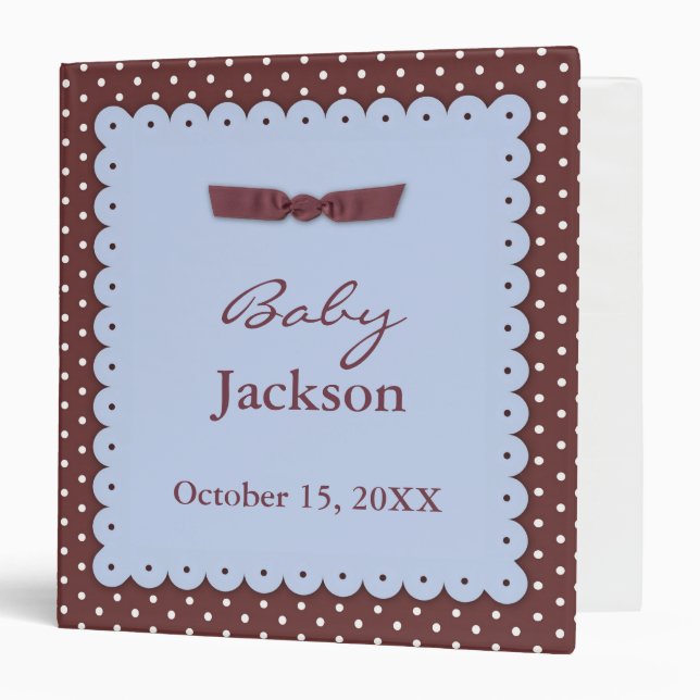 Blue/Brown Ribbon Binder (Front/Inside)