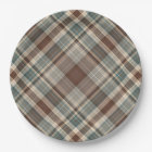 Blue brown tartan check