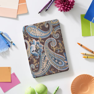 Blue Brown Vintage Paisley New iPad Pro Cover