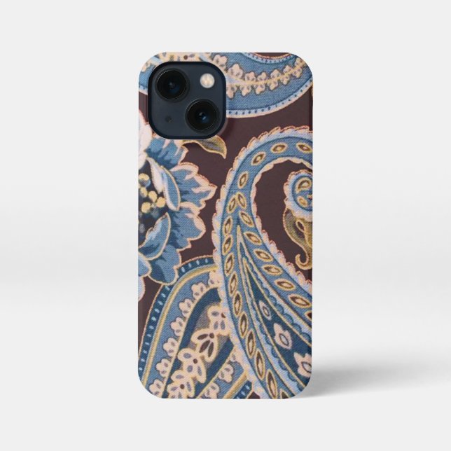 Blue Brown Vintage Paisley New iPhone Case (Back)