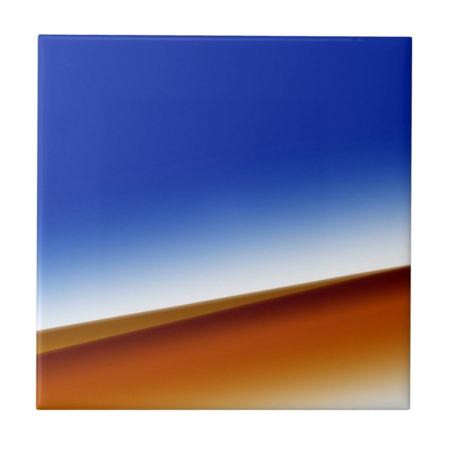 Blue brown white abstract texture art background  ceramic tile (Front)