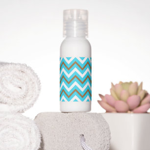 Blue Brown White Zig Zag Lines Geometric Sea Wave Hand Lotion