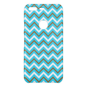 Blue Brown White Zig Zag Lines Geometric Sea Wave Uncommon Google Pixel Case
