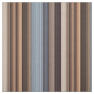 Blue Brown Wide Gradient Stripe Modern Pattern Fabric
