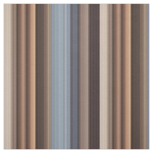 Blue Brown Wide Gradient Stripe Modern Pattern Fabric