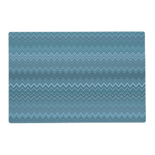 Blue/Brown Zigzag Patterns Placemat