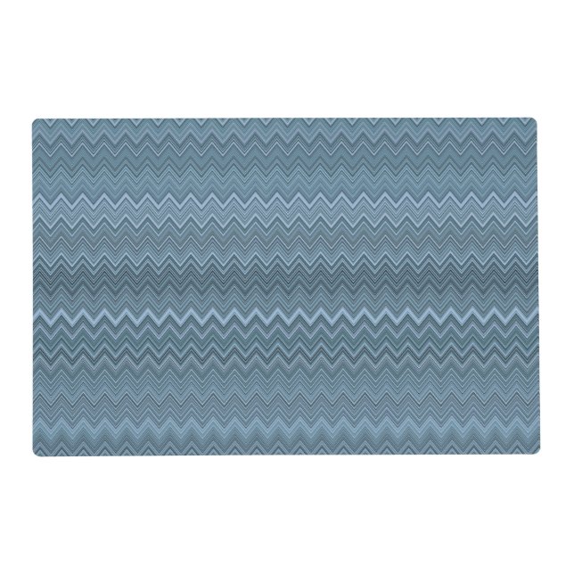 Blue/Brown Zigzag Patterns Placemat (Front)