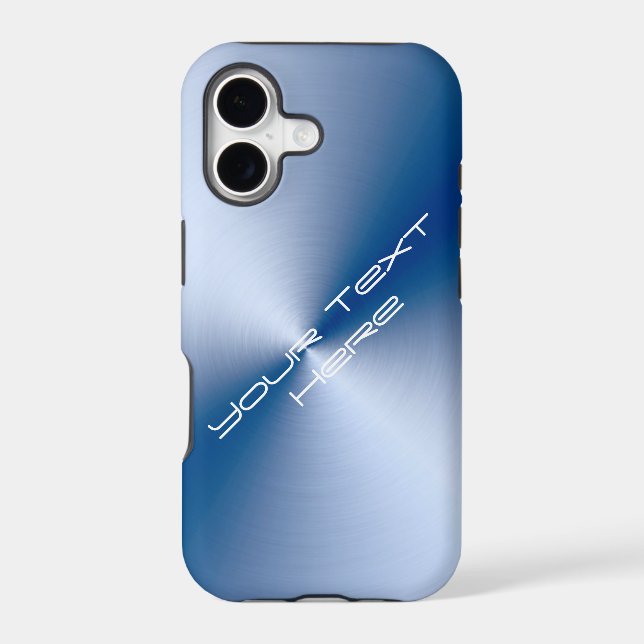 Blue Brushed Metal Iphone5 Barely There Iphone Case (Back)