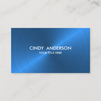 Blue Brushed Metal Sheen Business Card