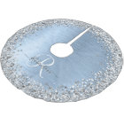 Blue Brushed Metal Silver Glitter Monogram Name