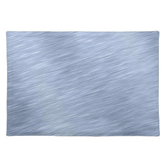 Blue Brushed Metal Textured Cloth Placemat