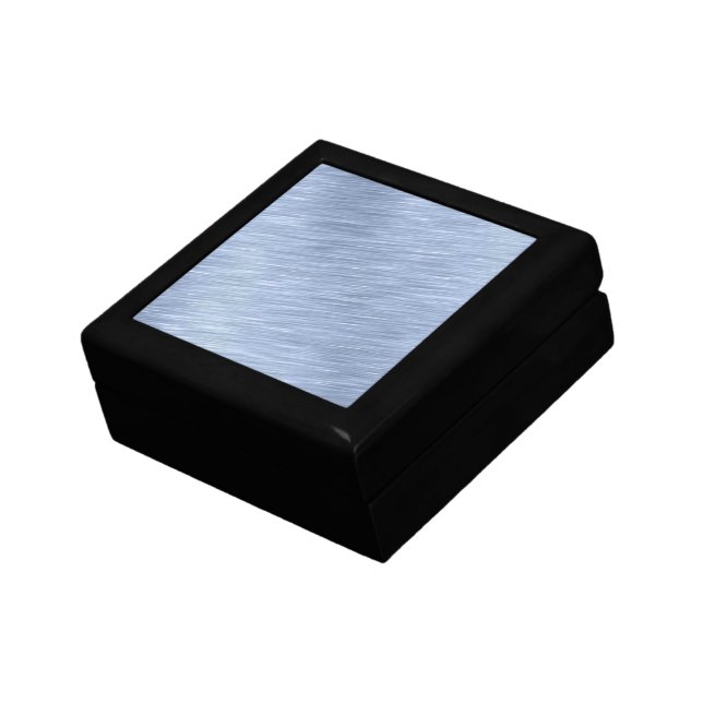 Blue Brushed Metal Textured Gift Box (Side)