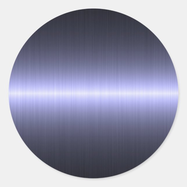 blue brushed strong classic round sticker (Front)