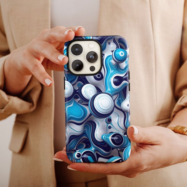Blue Bubble Abstract | iPhone 14 Case-Mate Case (Creator Uploaded)