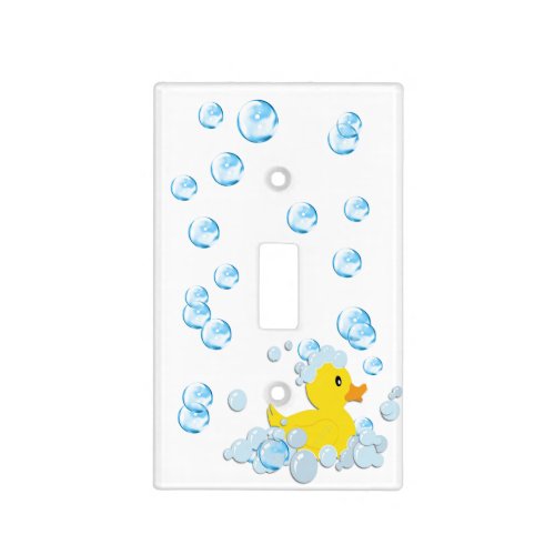 Blue Bubble Bath Baby Light Switch Cover