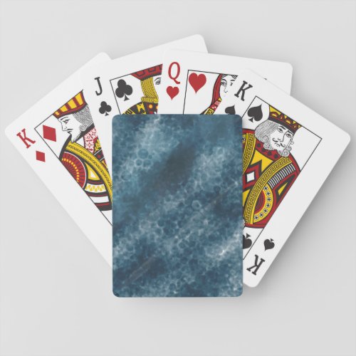 Blue Bubble Burst Poker Cards