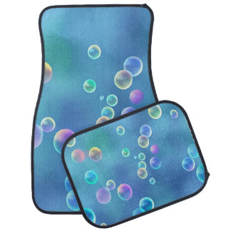Blue bubble car floor mats