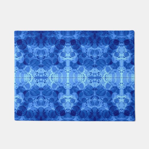 Blue Bubble Pattern Blanket Doormat