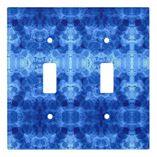 Blue Bubble Pattern Blanket Light Switch Cover