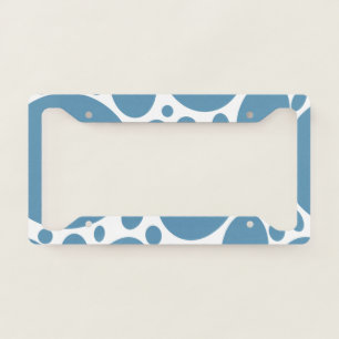 Blue bubble pattern  license plate frame