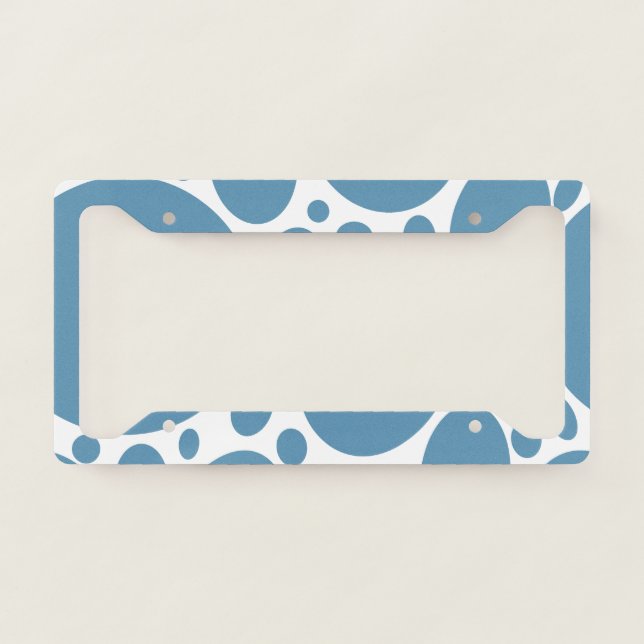 Blue bubble pattern  license plate frame (Front)