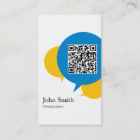 Blue Bubble Psychologist Business Card