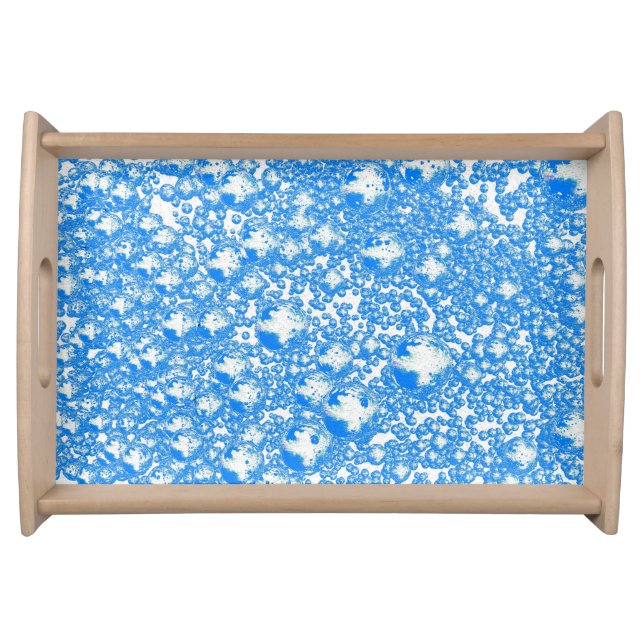 Blue Bubble Splash Serving Tray (Front)