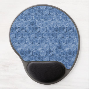 Blue bubble wrap gel mouse pad