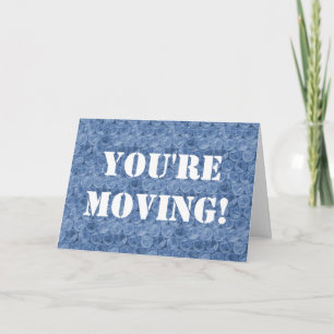 Blue bubble wrap housewarming invitation