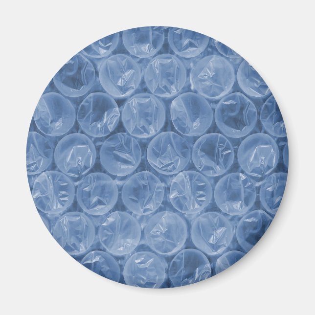 Blue bubble wrap magnet (Front)