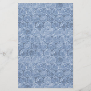 Blue bubble wrap stationery