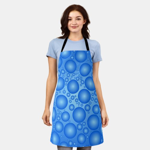 blue bubbles apron