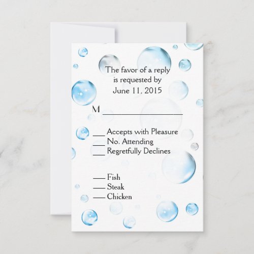 Blue Bubbles Baby Shower RSVP