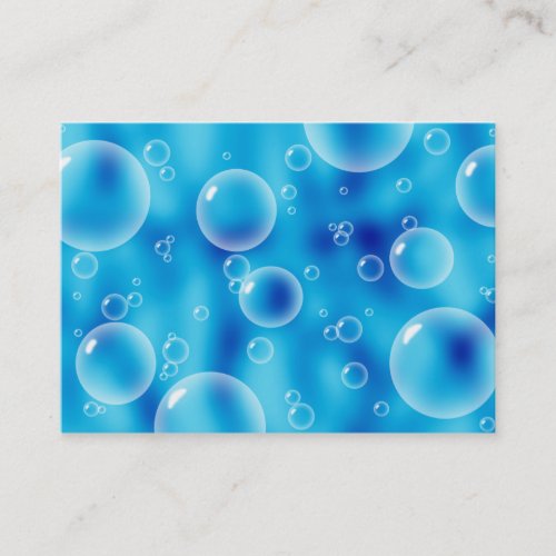 blue bubbles business cards