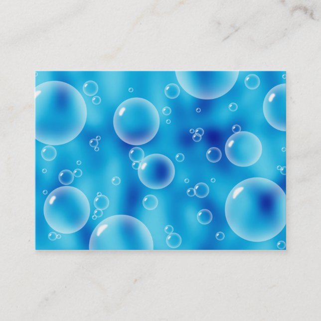 blue bubbles business cards (Front)