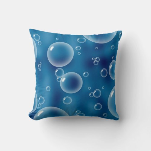 Blue Bubbles Cushion Throw