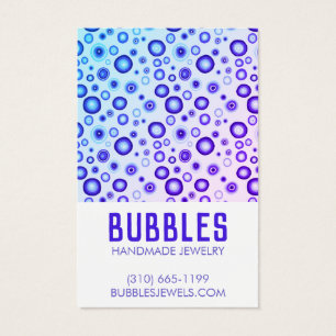 BLUE BUBBLES Earring Necklace Jewelry Display Card
