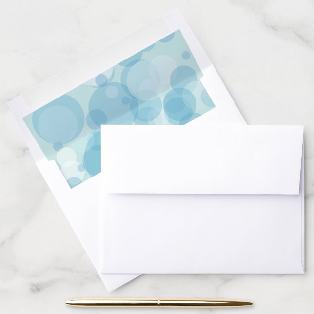 Blue Bubbles Envelope Liner (Desk)