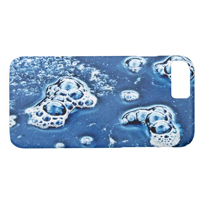 Blue Bubbles Ice and Water Abstract iPhone 7 Case